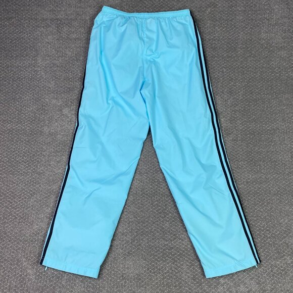 NWOT Vintage Y2K Adidas Windbreaker Track Pants Women's Large Semi Blue Burst - Picture 6 of 16
